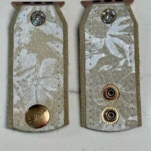 Spark*l le crema Floral Beige and White Watch band